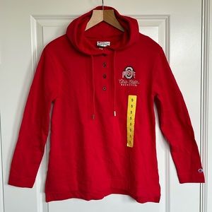 Ohio State Buckeyes Sweatshirt Small Women’s Men’s Champion Red Hooded Pull Over